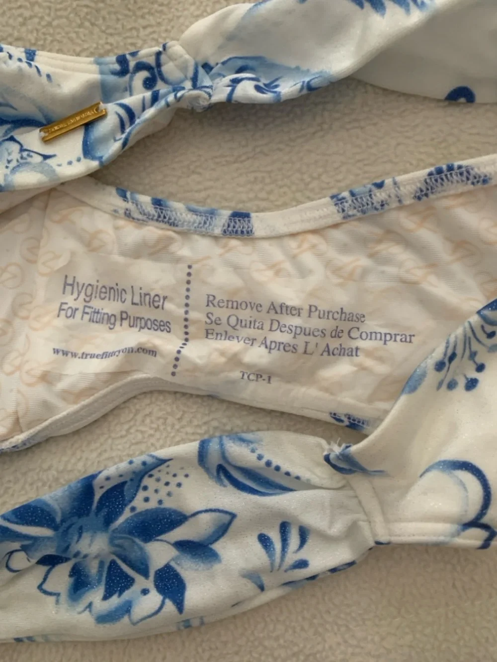 NWOT Victoria's Secret Beach Sexy Madi Push Up Bikini Set Blue Paisley 34A/Small - Picture 5 of 5